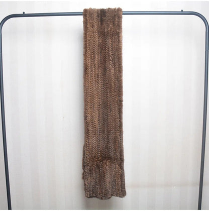 Gebreide Sjaal Warm en Stijlvol Nertsbont Look