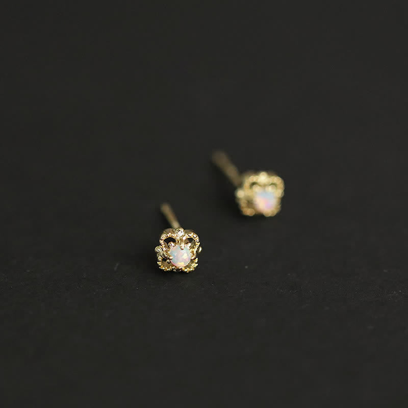 Oorbellen met Opaal Vintage Stijl Seraphina