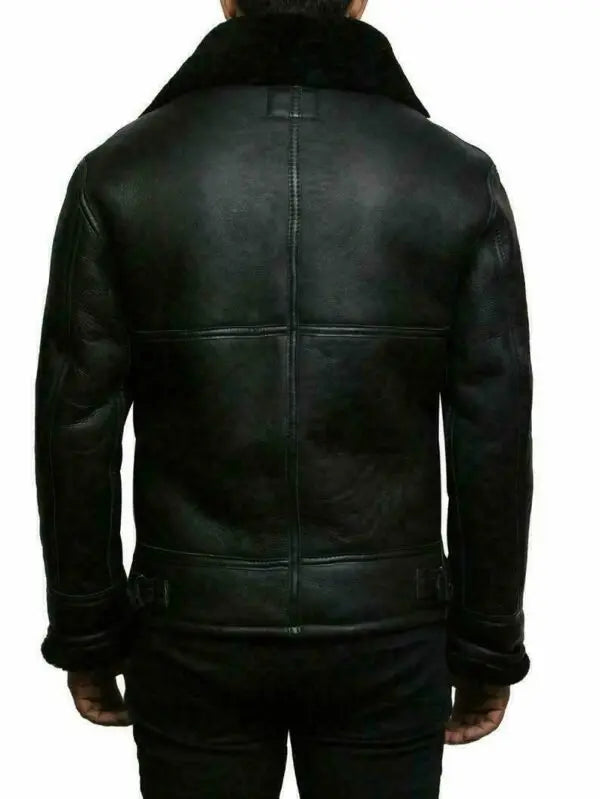 Leren Winterjas Heren - Luxe Leren Jas Donkerbruin