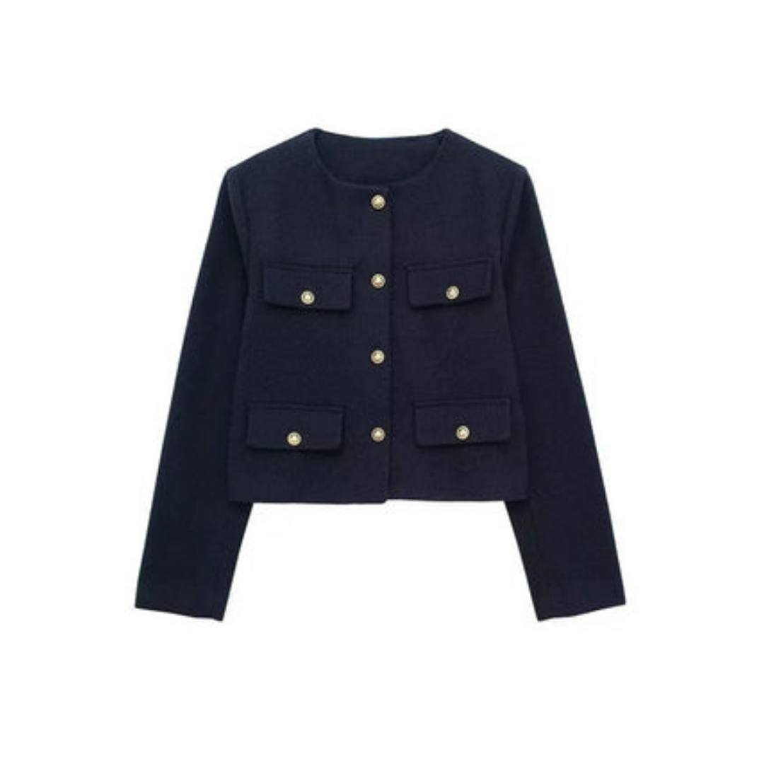 Dames Vintage Jack Donsjasje Met Knopen