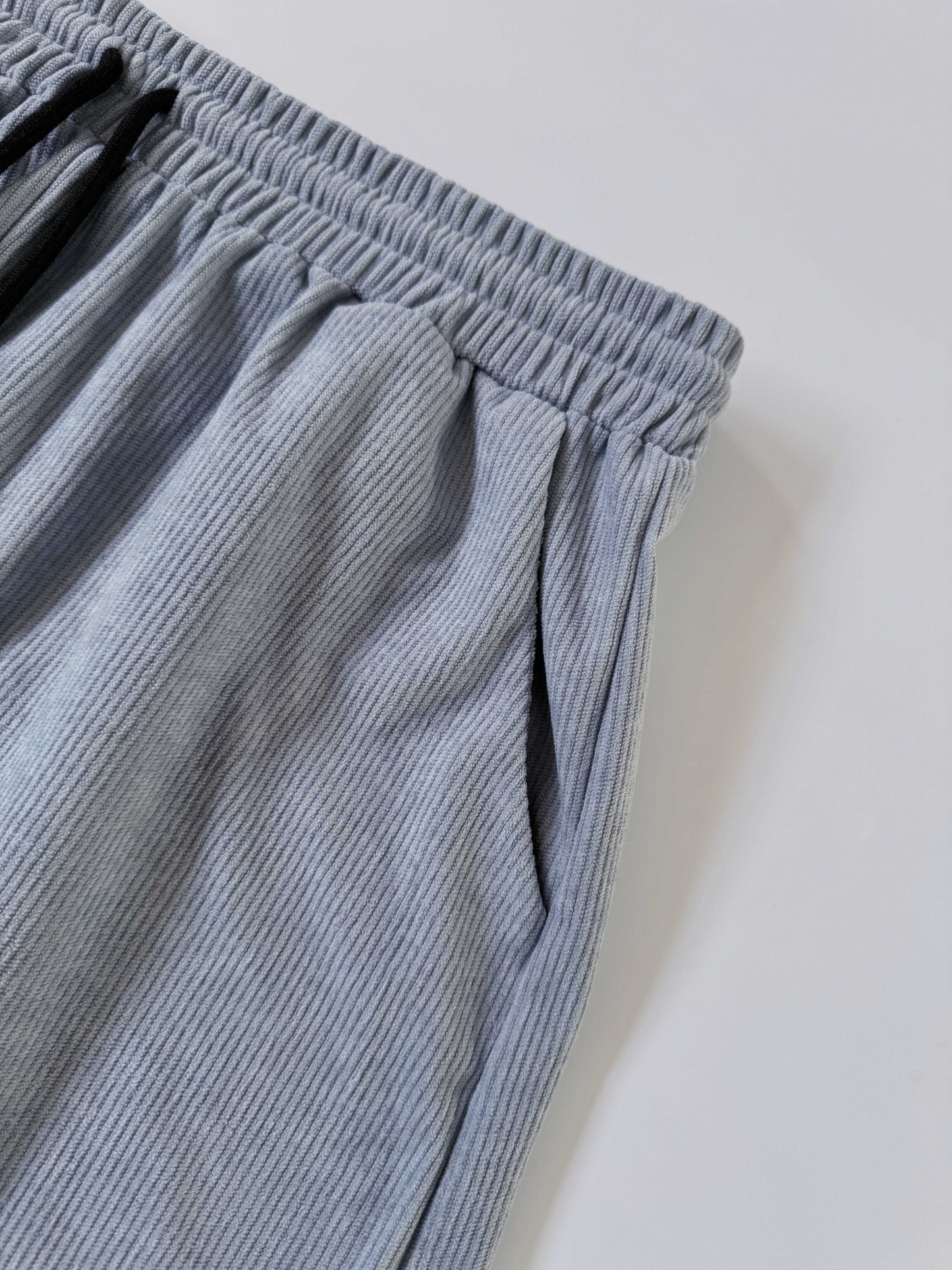 Korte Mouw Hemd Licht Rekbaar Casual Corduroy Effen Kleur Zomer
