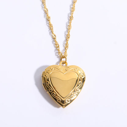 Hartvormige Ketting met Bloemen voor Dames