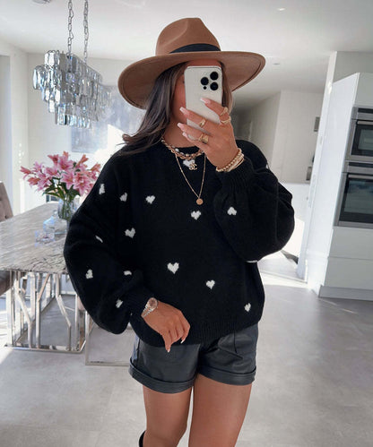Dames Trui Hartjes Zachte Stijlvolle Sweater