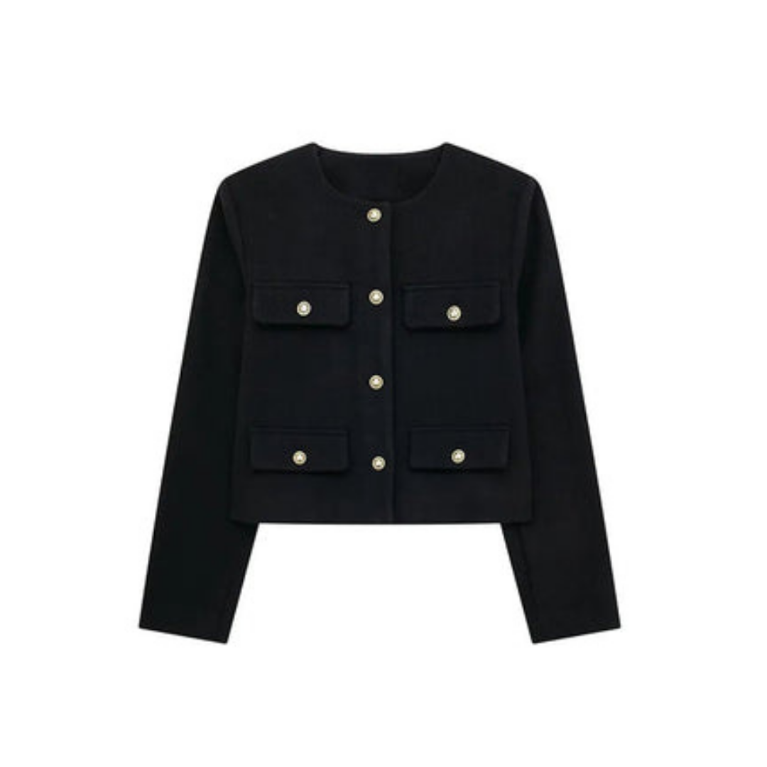 Dames Vintage Jack Donsjasje Met Knopen