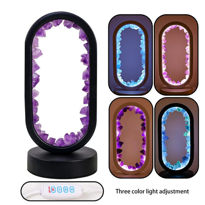 Amethist Lamp Handgemaakt Uniek Design Purper Kleur