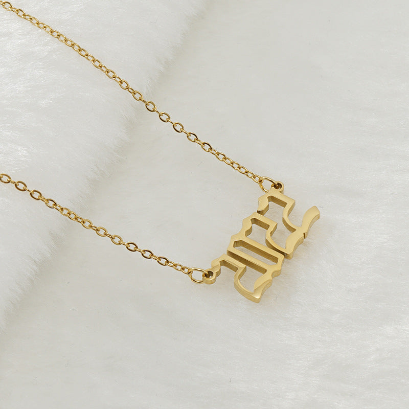 Gouden Ketting voor Dames 18K RVS Met Jaarsteen Lammy