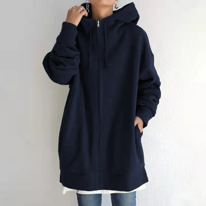 Dames Oversized Hoodie met Rits Comfortabel en Warm
