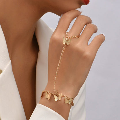 Dames Armband met Schakelketting en Ring Sieraden Trendy
