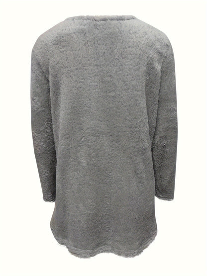 Zachte Fleece Sweatshirt met Luna Print