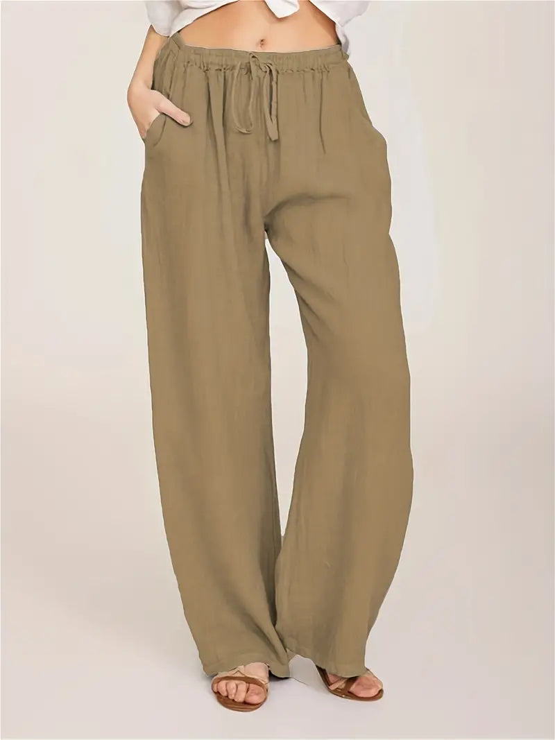 Dames Linnen Broek Zomerse Losse Fit
