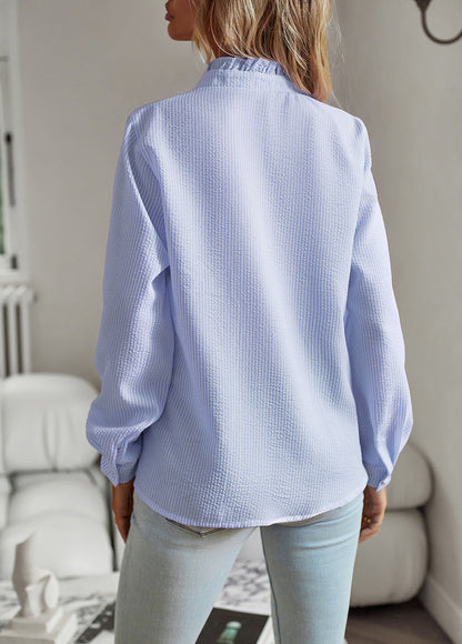 Dames Blouse Fijn Geweven Elegante Ruches Helena