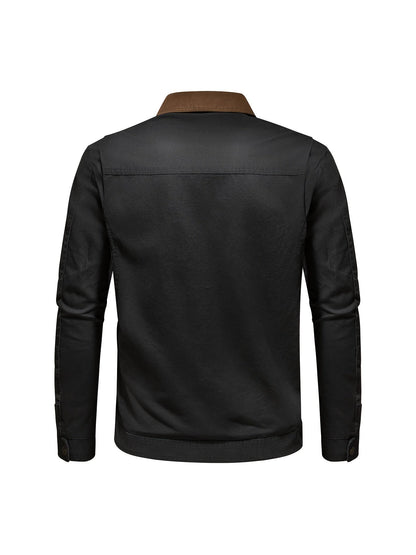 Mannen Casual Jas Met Stijlvolle Kraag