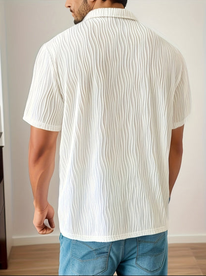 Golfshirt Gestreept Casual Wit voor Heren