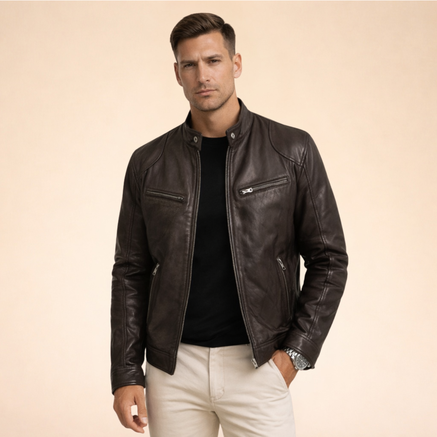 Ruben | Elegant Leren Jack Voor Een Tijdloze Look