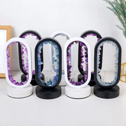 Amethist Lamp Handgemaakt Uniek Design Purper Kleur