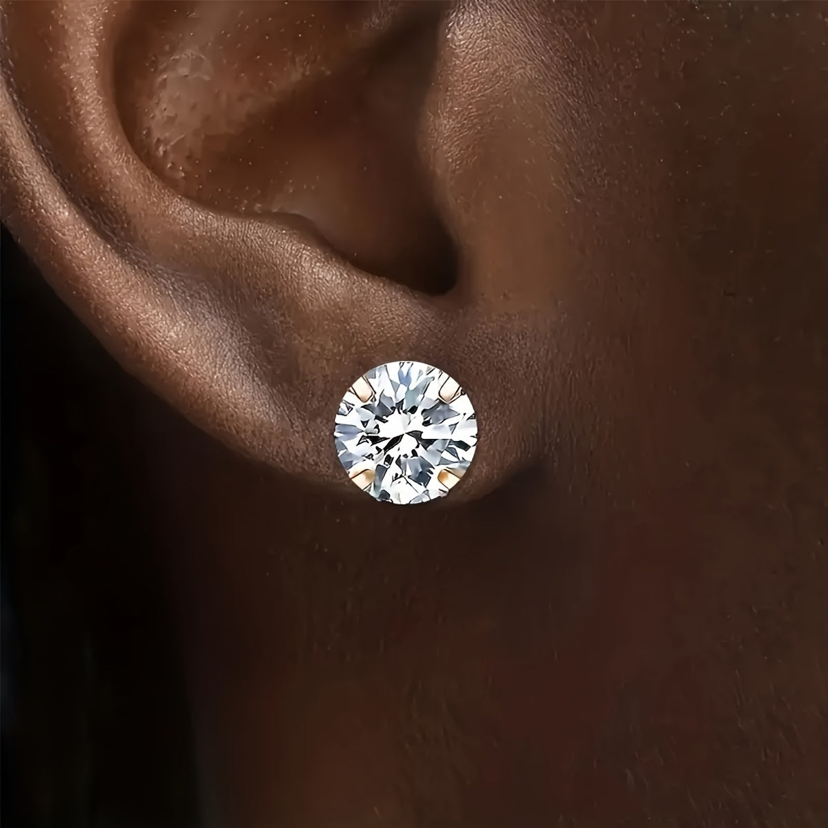Titanium Oorknopjes met Zirkonia Steen Zilverkleurig Lumen