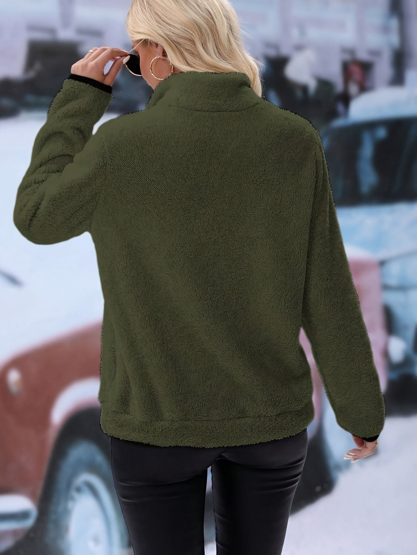 Vera Sweatshirt Halve Ritssluiting Kleurrijk Comfortabel