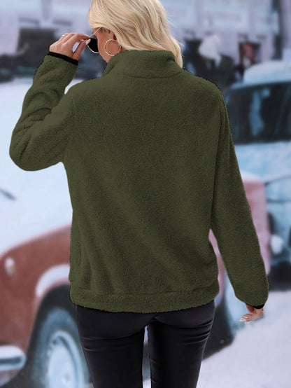 Vera Sweatshirt Halve Ritssluiting Kleurrijk Comfortabel