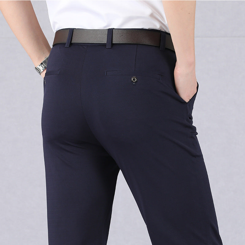 Heren Stretch Broek Comfortabel Zwart Modieus