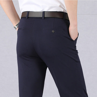 Heren Stretch Broek Comfortabel Zwart Modieus