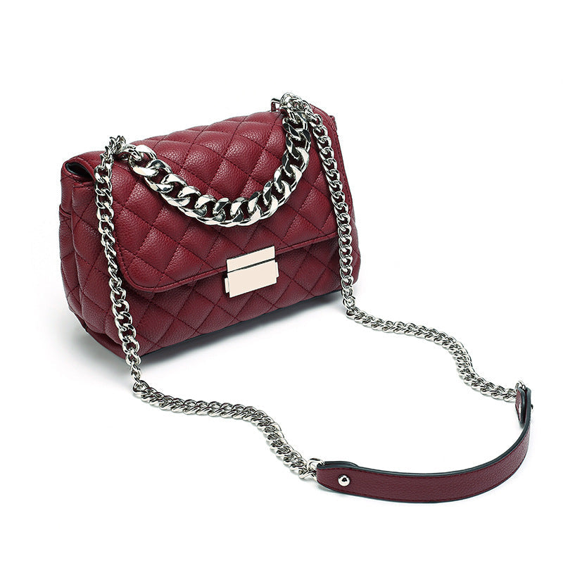 Dames Schoudertas Gewatteerd Zilveren Ketting Trendy Design