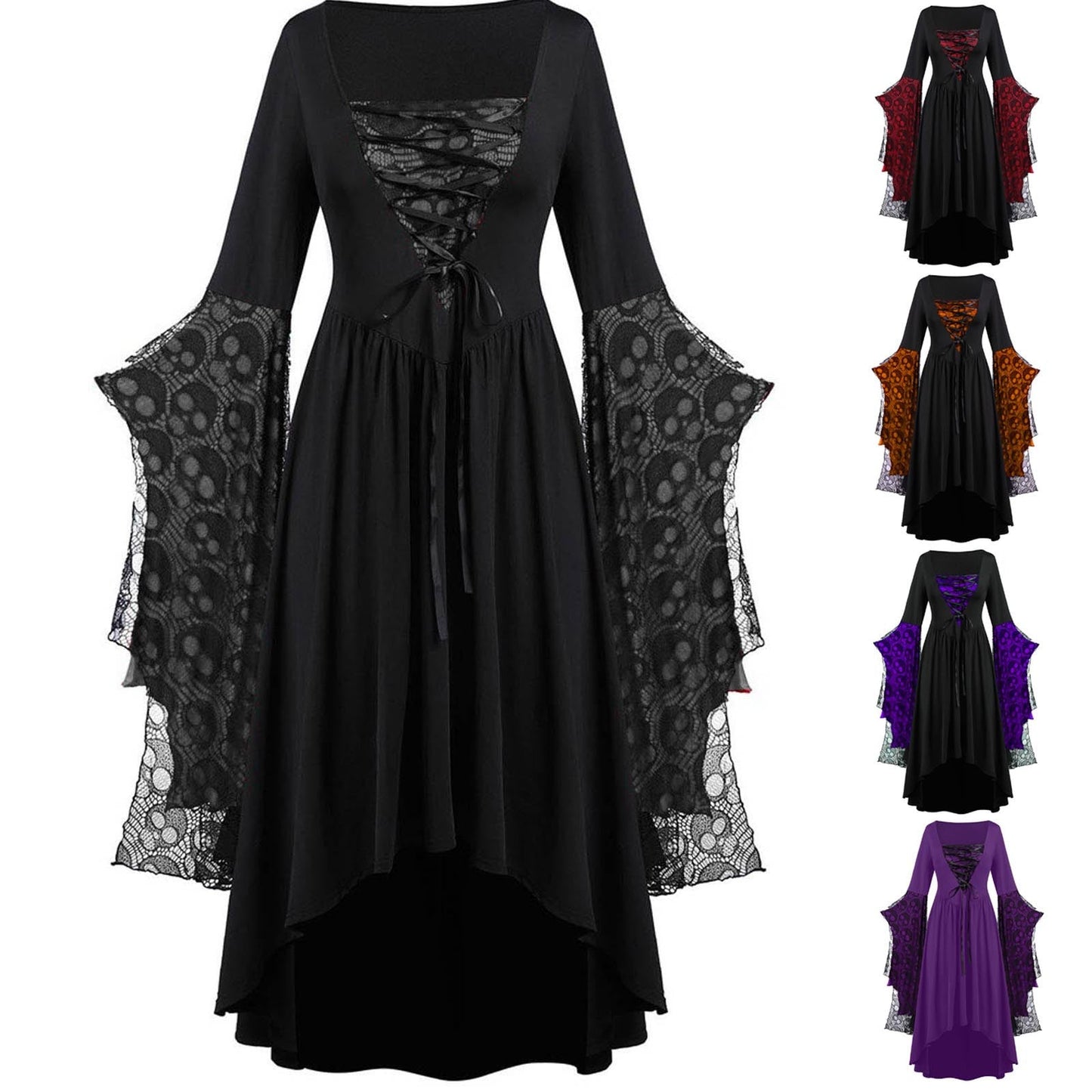 Dames Maxi Jurk met Kant Elegant Lang