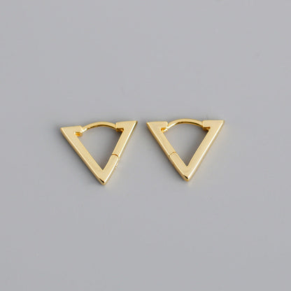 Dames Driehoek Oorbellen Retro Stijl Zilver