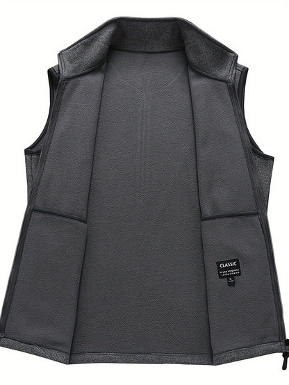 Gaspare | Gilet in pile leggero con colletto rialzato