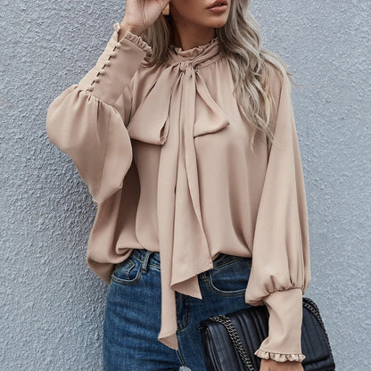 Dames Blouse met Strikdetail Stijlvol en Chique - Mode Vibes