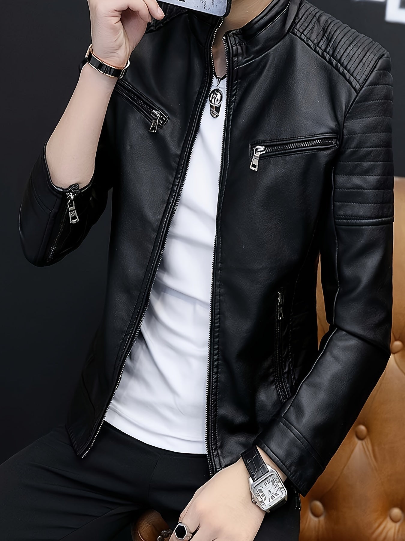 Paolo | Giacca in pelle elegante