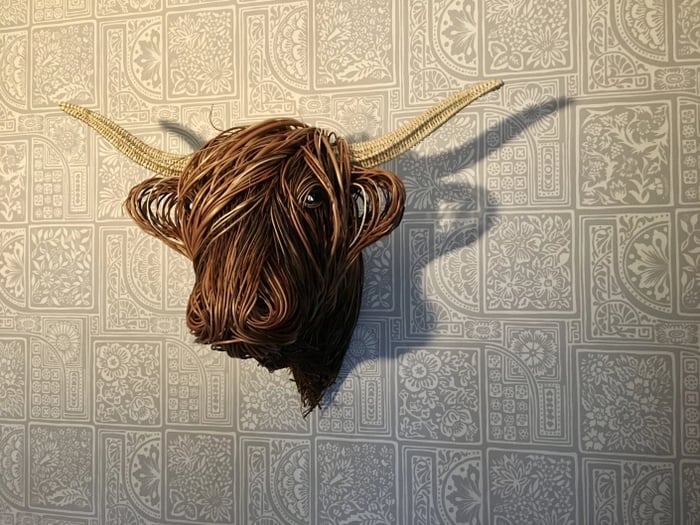 Koe Wanddecoratie van Metaal met Bowie Ontwerp