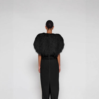 Dames Bolero Faux Fur Elegant Trendy Liza