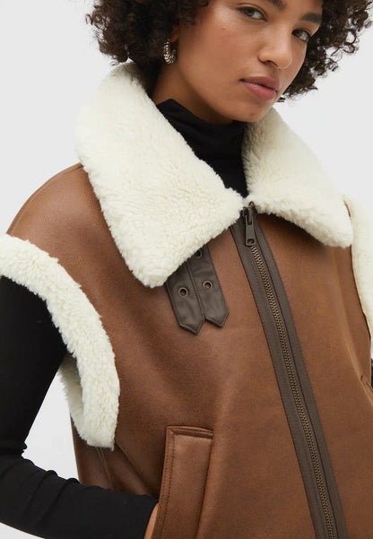 Leren Bodywarmer Warm en Stylish