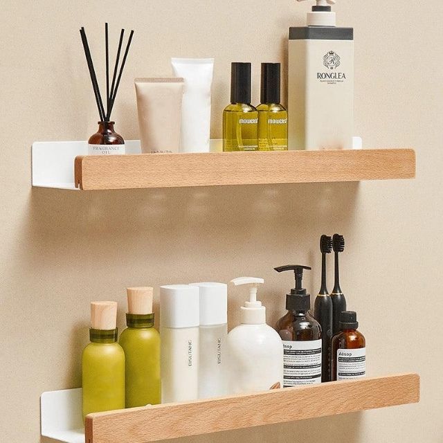 Houten Badkamerplank Massief Warme Look