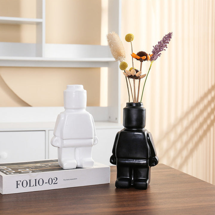 Keramische Robot Bloempot BrickBotanica Decoratief - Mode Vibes