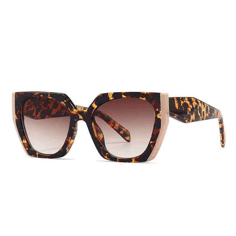 Vierkante Zonnebril Trendy Ivy Stijl