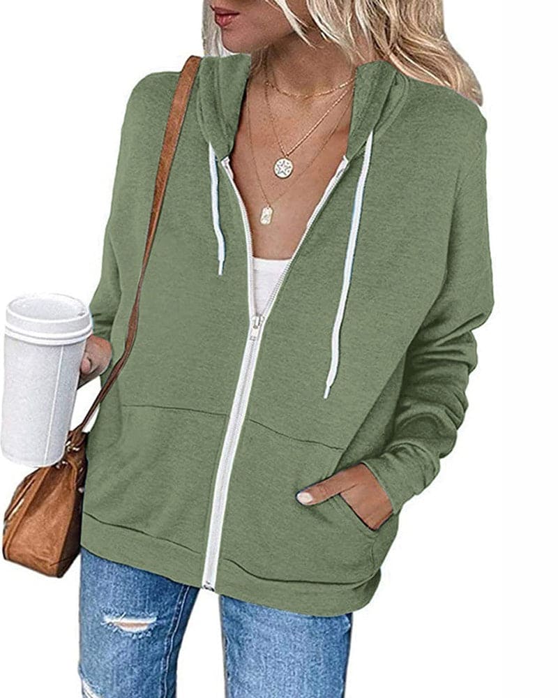 Dames Zipped Hoodie Mila - Zacht en Warme Sweatshirt