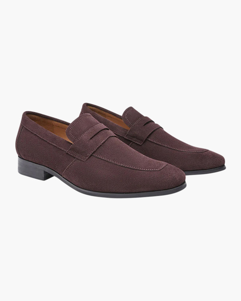 Mannen Loafer Casual Suède Schoenen Bruin