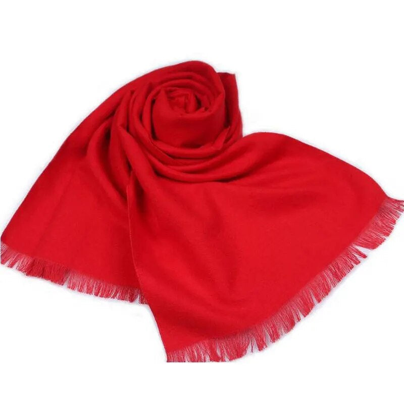 Rode Kasjmier Sjaal Zachte Warme Luxe Shawl