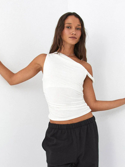 Vrouwelijke Off-shoulder Top met Elegant Design