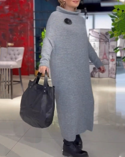 Damesjurk Elegante Lange Jurk met Colkraag