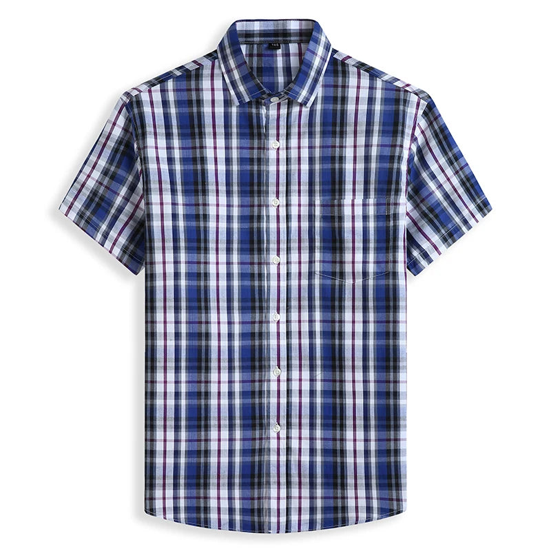 Plus Size Overhemd Katoen Trendy Voor Mannen