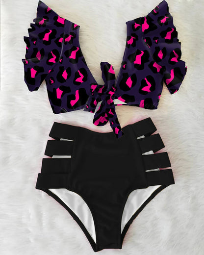 Tropische Bikini Eline Mode Kleurrijk Zomerbadpak