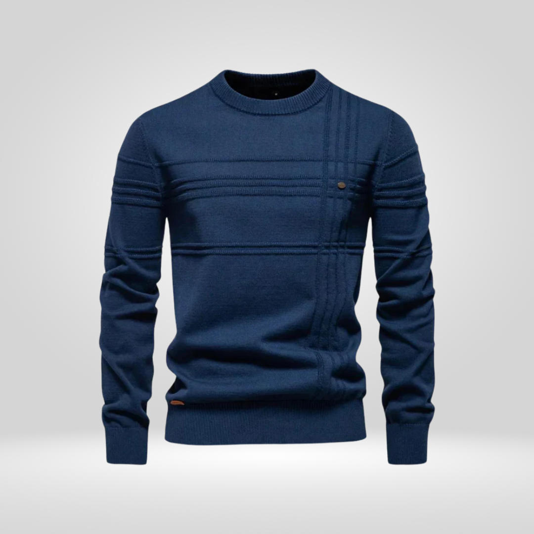 Heren Trui Gebreide Pullover Slim Fit Ademend Katoen