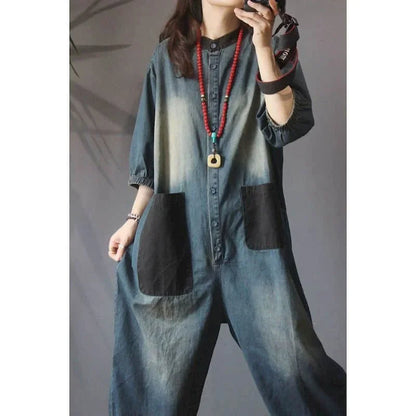 Plus Size Jumpsuit Jeans Stijlvol voor Vrouwen