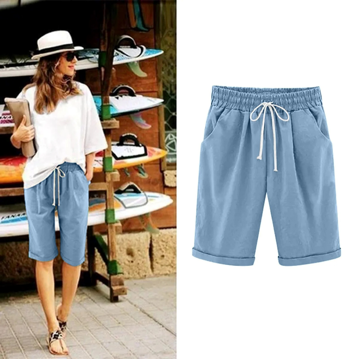 Dames Shorts Katoen Luchtig en Comfortabel Zomerbroek