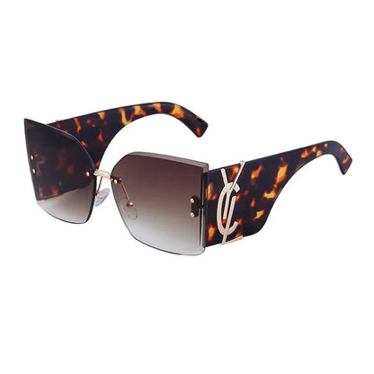 Randloze Zonnebril Trendy Design voor Dames