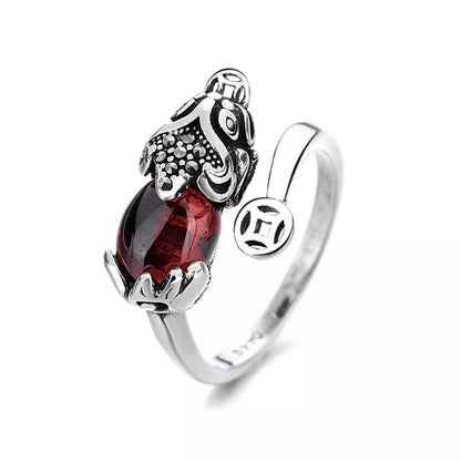 Unieke Pixiu Ring Vintage Design Geluksring