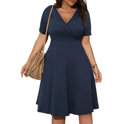 Plus-Size Zomerjurk Formeel Stijlvol voor Vrouw
