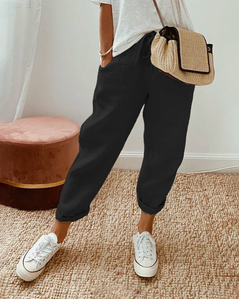 Comfortabele Casual Rechte Broek